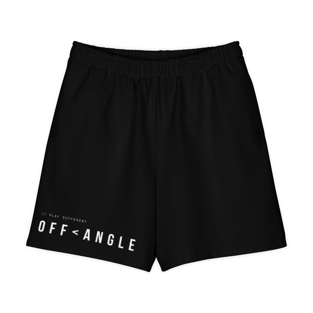 OFF<ANGLE Baseline Shorts Black premium athletic padel shorts in minimalist monochrome sportswear style