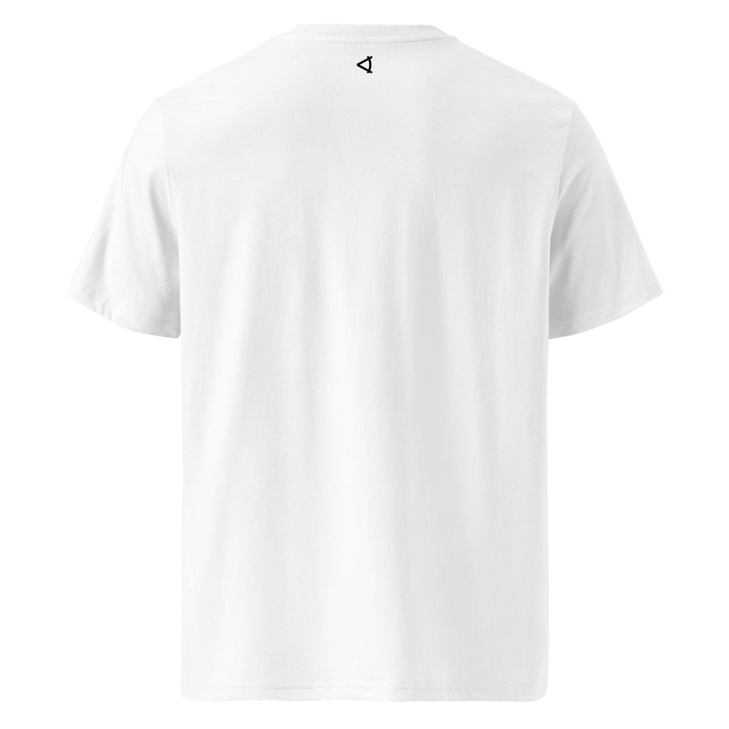 OFF<ANGLE Baseline Tee White premium organic cotton padel t-shirt in minimalist monochrome editorial sportswear style