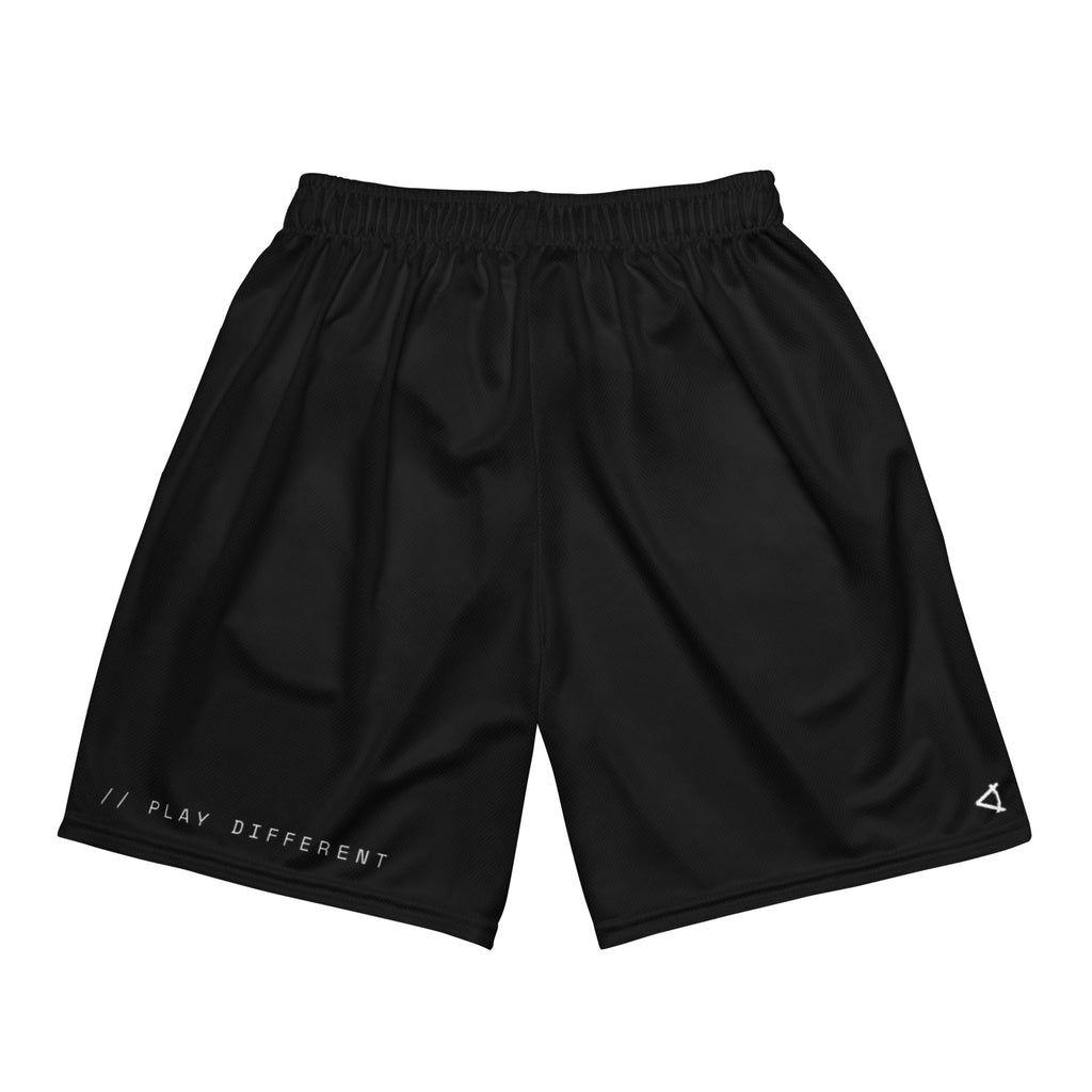 OFF<ANGLE Play Different Shorts Black performance padel shorts from the ILLEGAL ANGLES collection