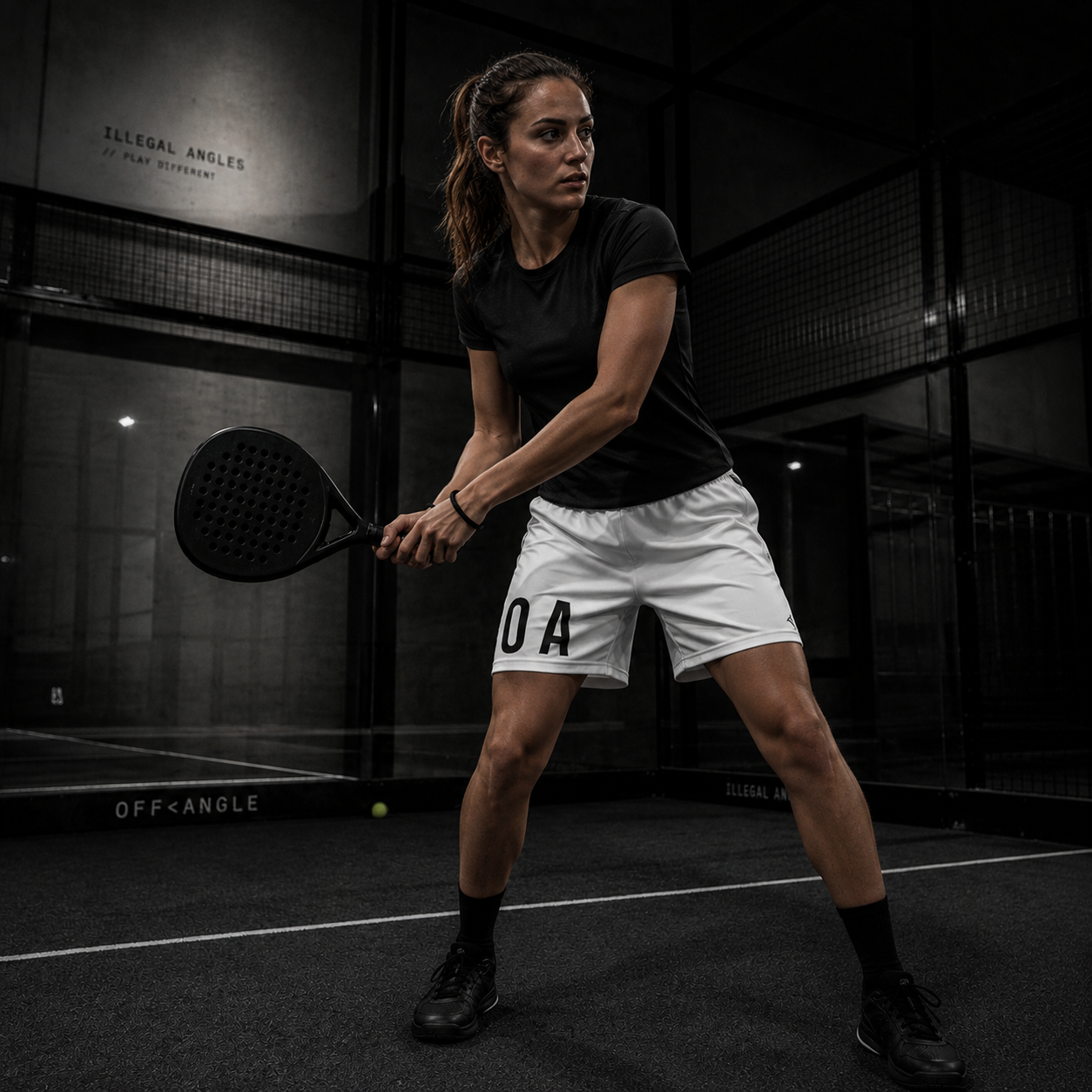 OFF<ANGLE Play Different Shorts White performance padel shorts from the ILLEGAL ANGLES collection
