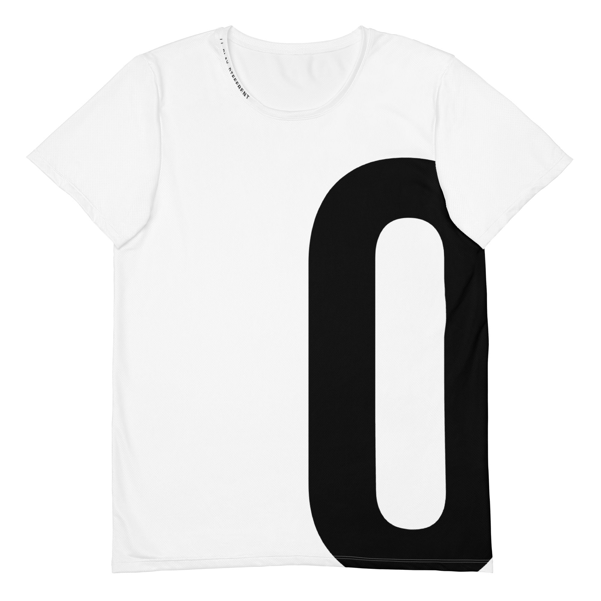 OFF<ANGLE Play Different Tee White performance padel shirt from the ILLEGAL ANGLES collection