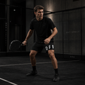 OFF<ANGLE Transition Shorts Black performance padel shorts from the READ THE ANGLE collection
